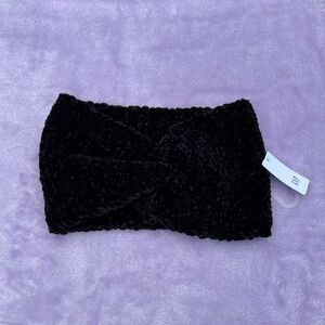 GAP black soft sweater knit twist headband NWT